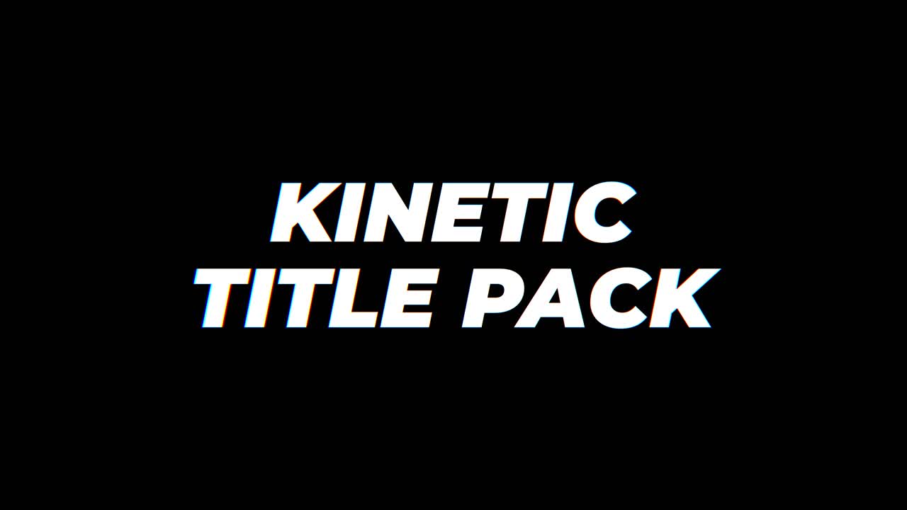 Kinetic Titles 01 Adobe After Effects 2022 RGB Version Included Resolution 3840×2160