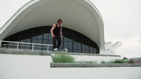 person doing parkour