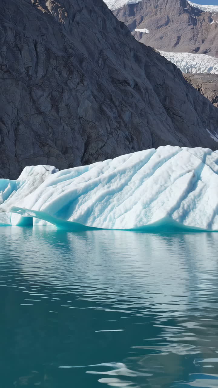 Majestic Glacier Iceberg in a Turquoise Lake