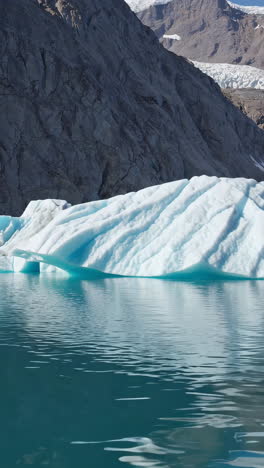 majestic glacier iceberg in a turquoise lake
