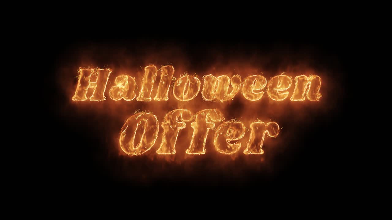 Halloween Offer - Burning Text