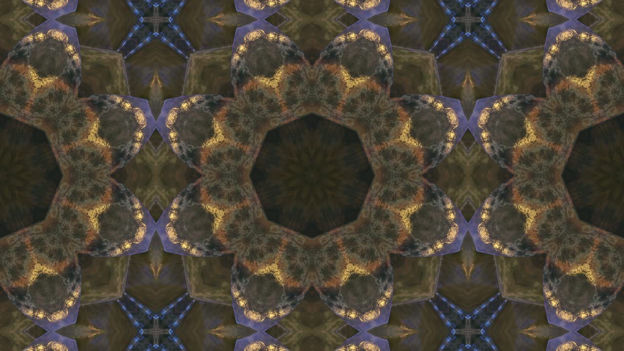 fondo caleidoscópico en bucle 3d formado por cristales preciosos o de hielo, iridescentes a la luz. perfectamente adecuado para su proyecto como fondo de moda.