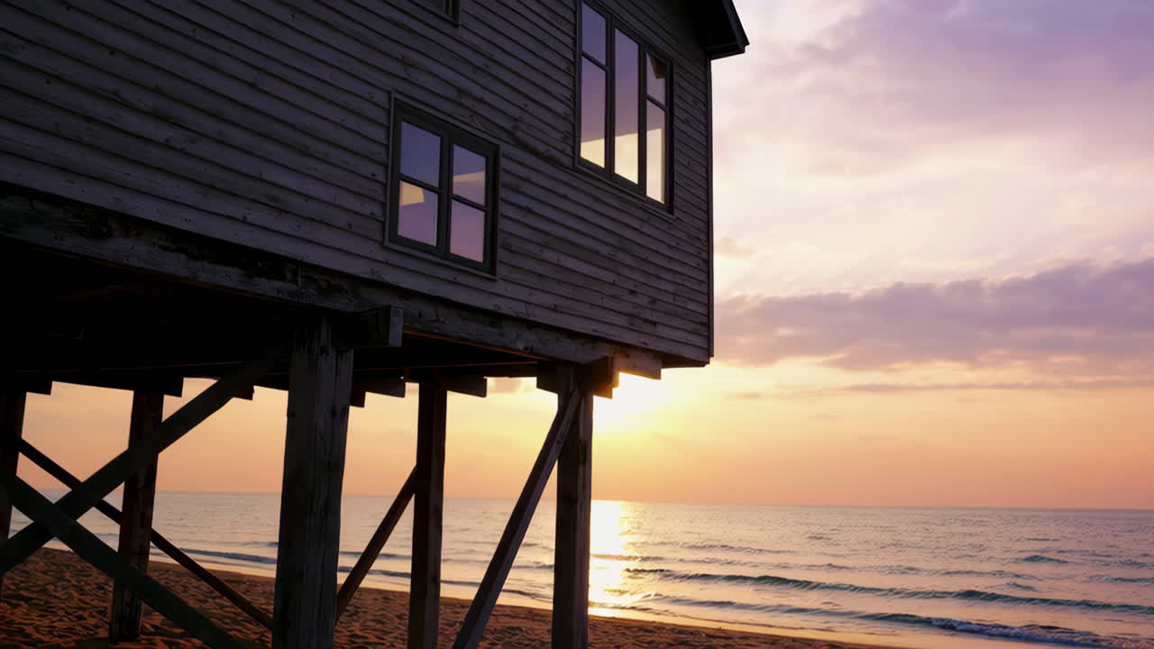 Alba alla casa al mare