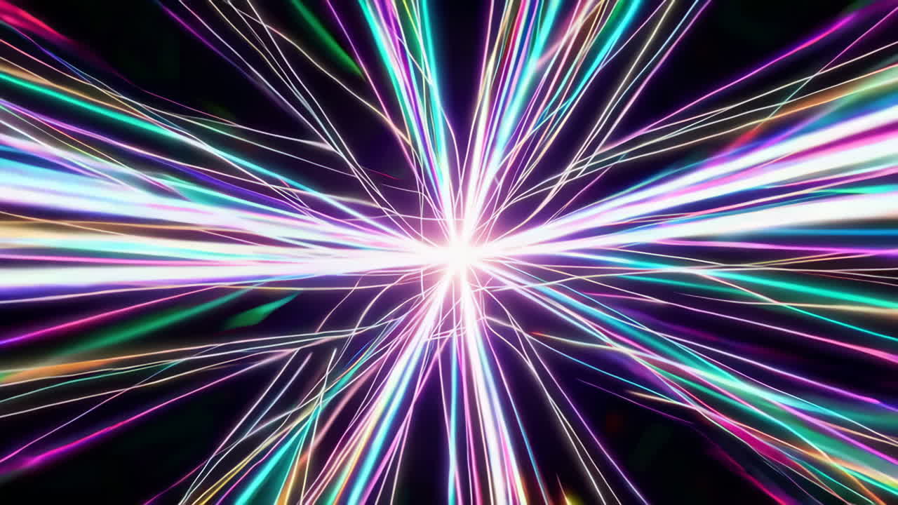 Abstract Colorful Exploding Lines