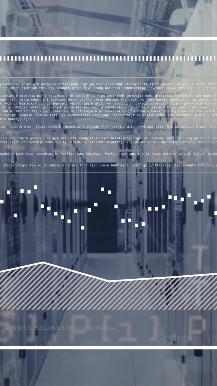 Animation of graphs in rectangle and computer language over server room