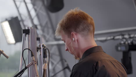 sound engineer at a concert