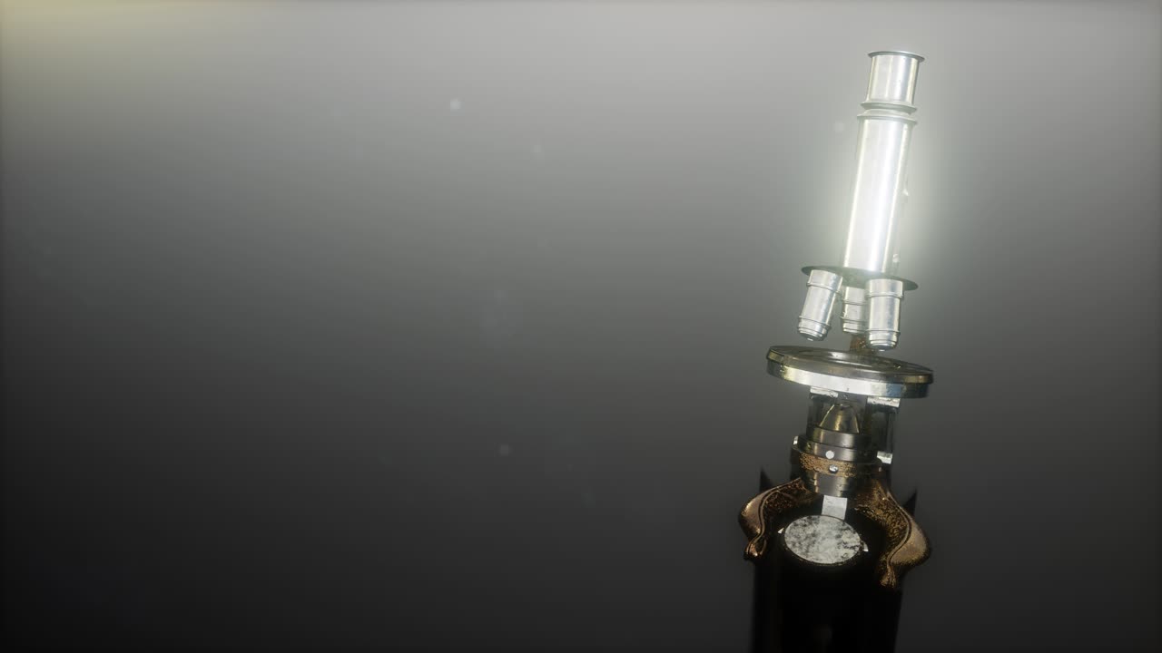 레트로 루프 오래된 과학 실험실 현미경