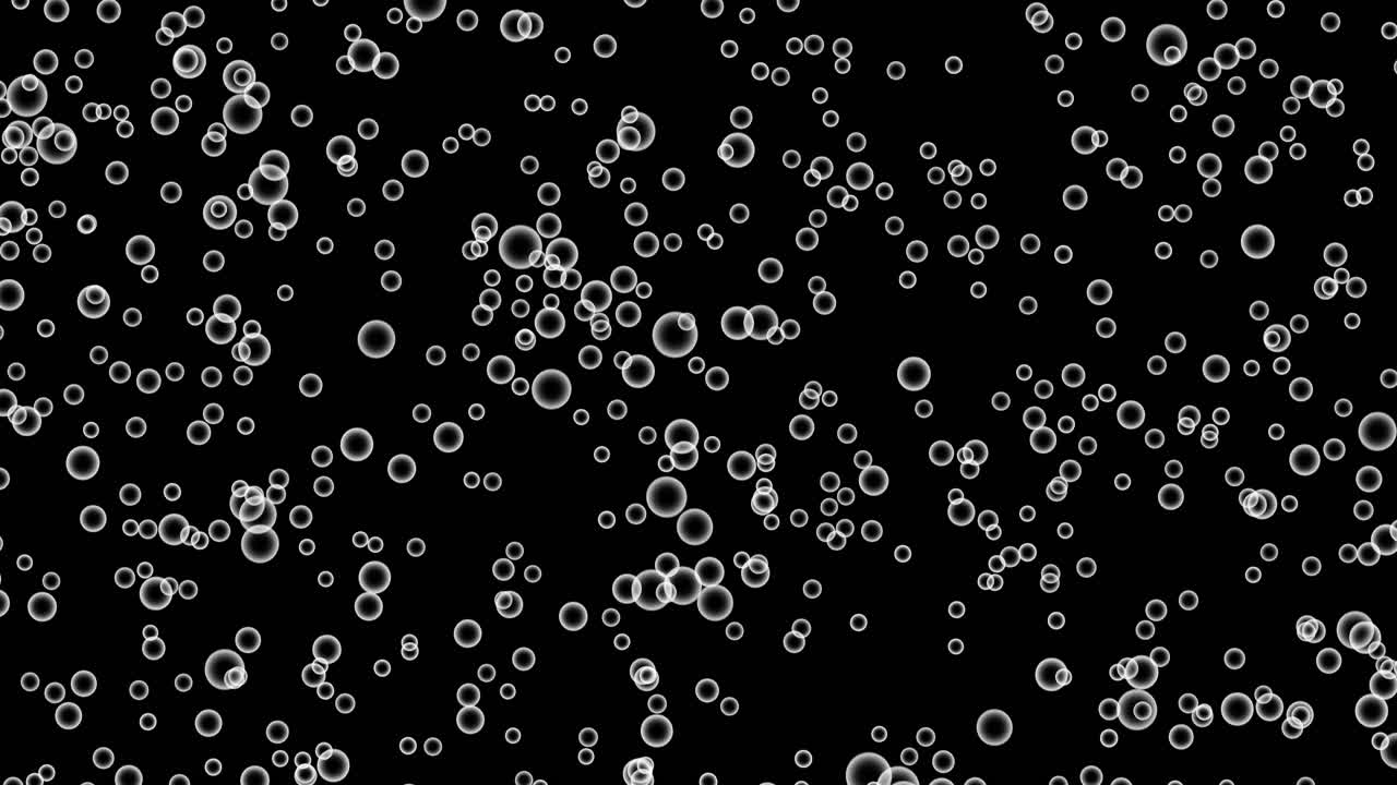 Bubbles on Black Background