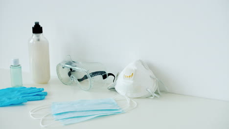protective gear and sanitizer