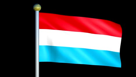 large looping animated flag of luxembourg