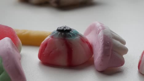 Scary shaped Halloween sweets for 31st October, pagan celebration. Traditional in USA.