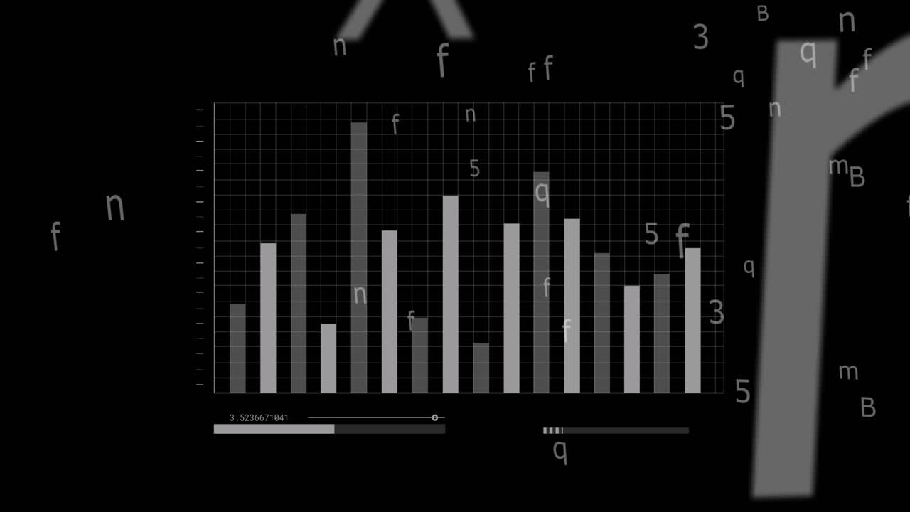 통계, 편지 및 데이터 처리의 애니메이션