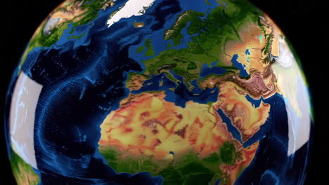 detailed 3d globe of earth