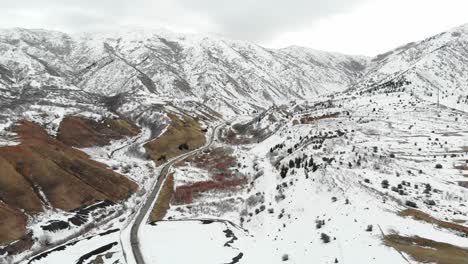 a valley in winter