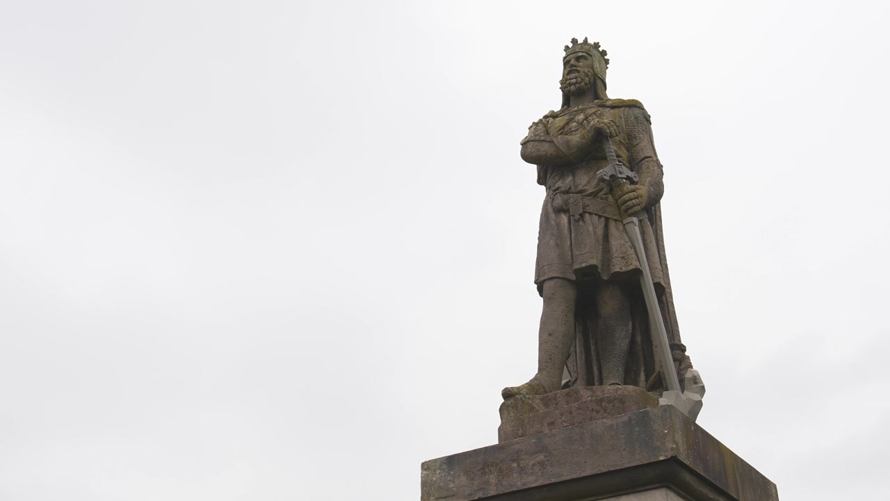 Statua di Robert the Bruce, re scozzese, a Stirling, Scozia, Regno Unito.