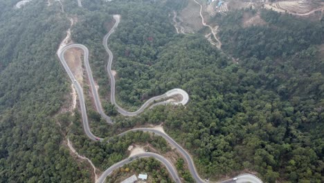 Drone-footage-of-the-BP-Highway,-Bardibas-Highway,-in-the-hills-and-mountains-of-Nepal