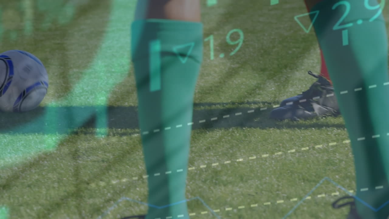 анимация различных мужских футболистов через обработку данных