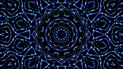 abstract caleidoscopio brillante hermoso movimiento suave líneas azules brillantes arreglo de luz