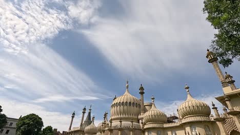 beautiful mosque with lush gardens and sky