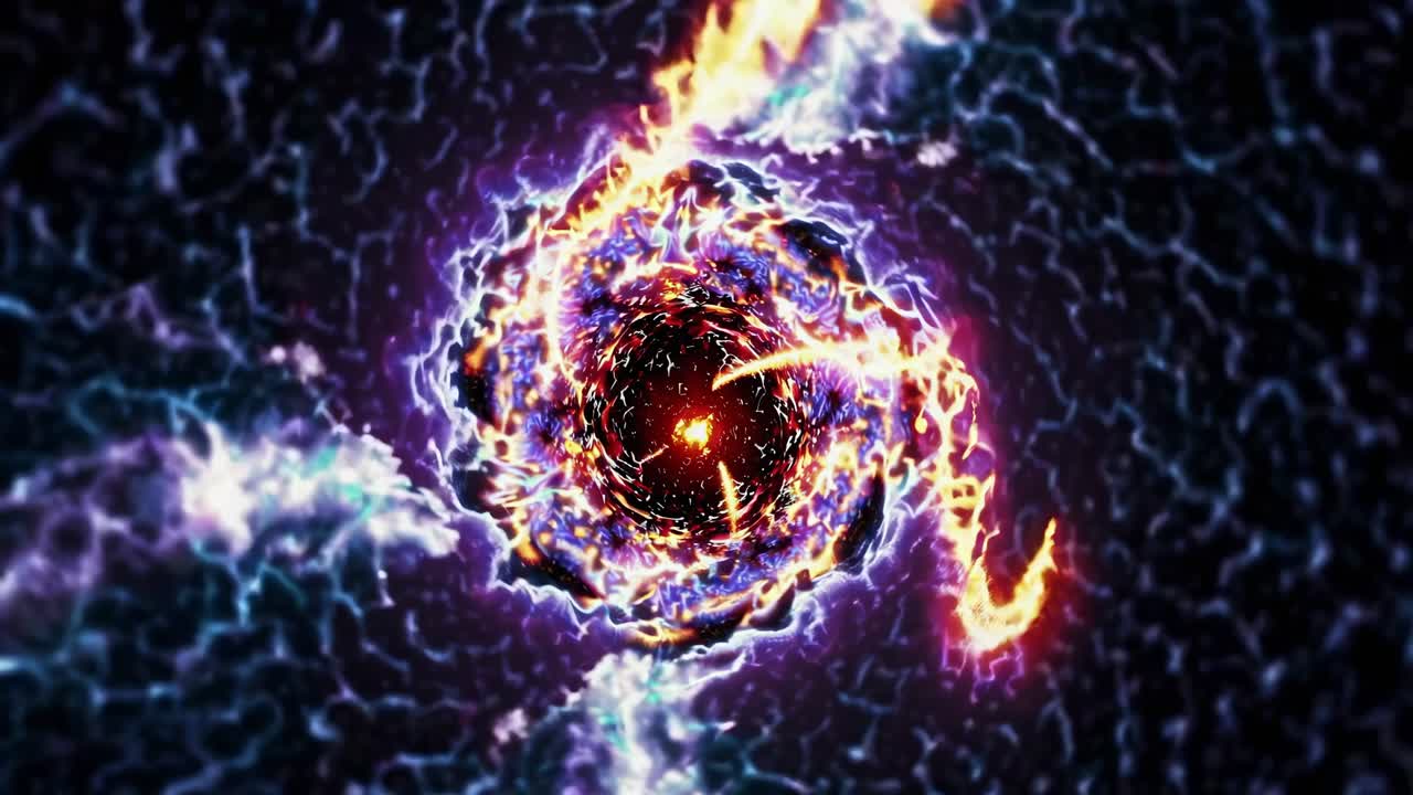 Abstract Glowing Vortex Tunnel