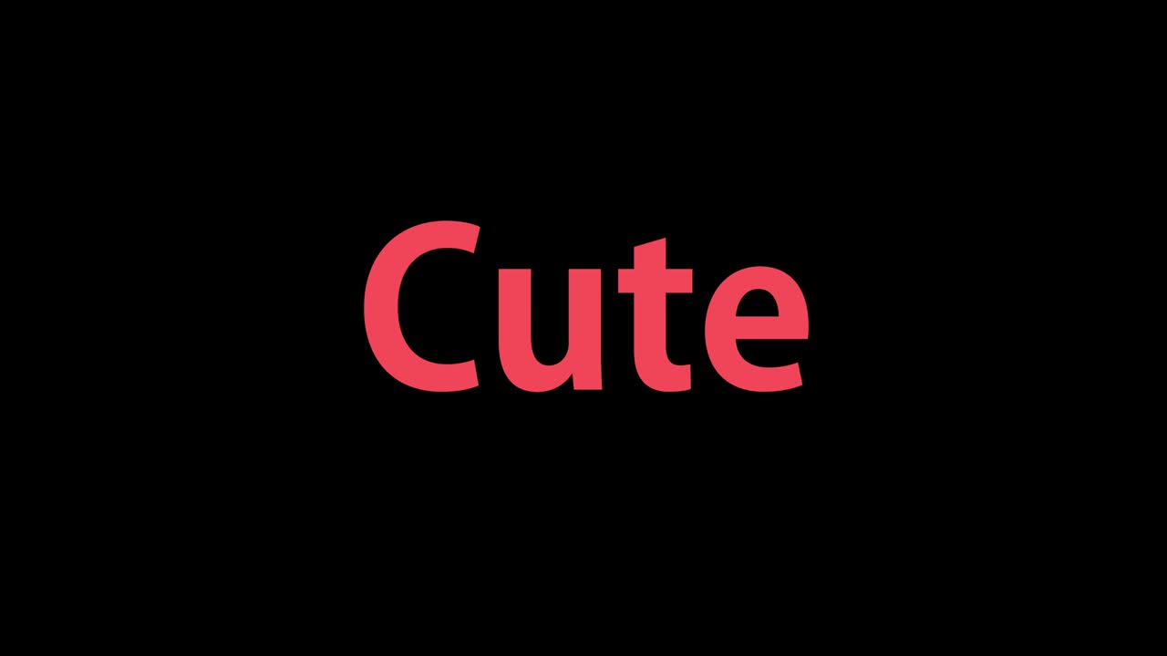 Cute text animation message motion graphics