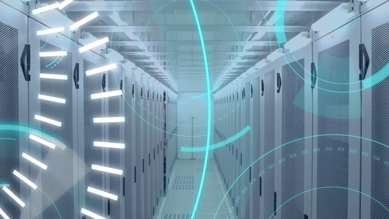 5G written in the middle of a futuristic circles 4k