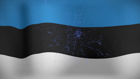 animation of fireworks over flag of estonia