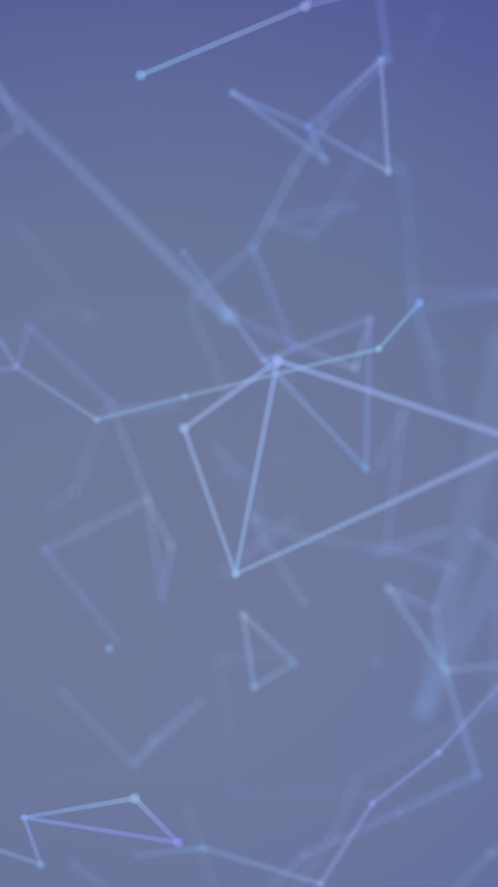 animación digital de la red de conexiones flotando contra un fondo de gradiente azul
