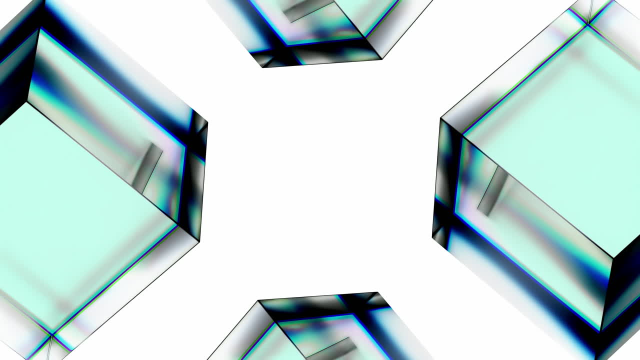 diamantes caros cristales de lujo animación giratoria 3d efecto de dispersión vidrio en bucle 4k