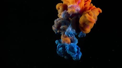 colorful ink explosion in water