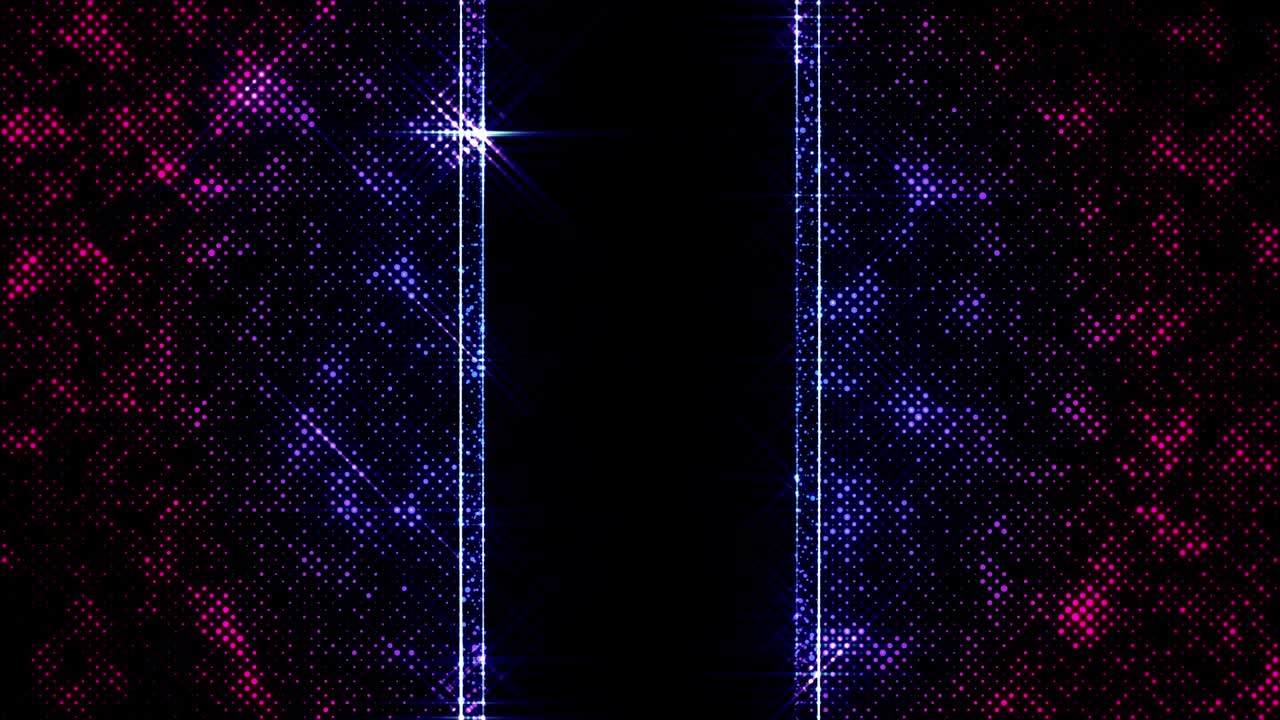 3d abstract 4k looped background with light of leds and copy space. Sparks slip between point leds, particles cover the entire plane of entire frame. Shine run on points. Luma matte as alpha channel 8