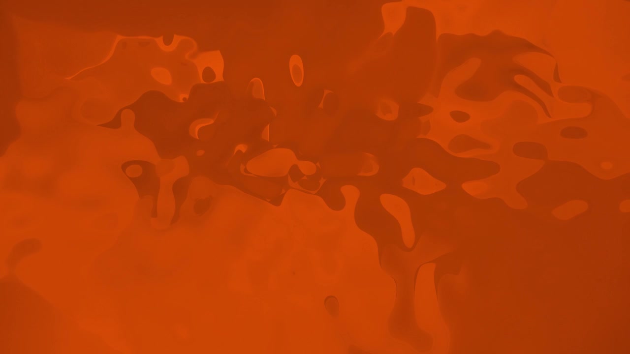 Sfondo animato 3D di fluido acquoso in movimento con motivi astratti liquidi che si deformano, effetti visivi fluidi e motion graphics dinamiche e texturizzate con movimento liscio nei colori arancio dorato