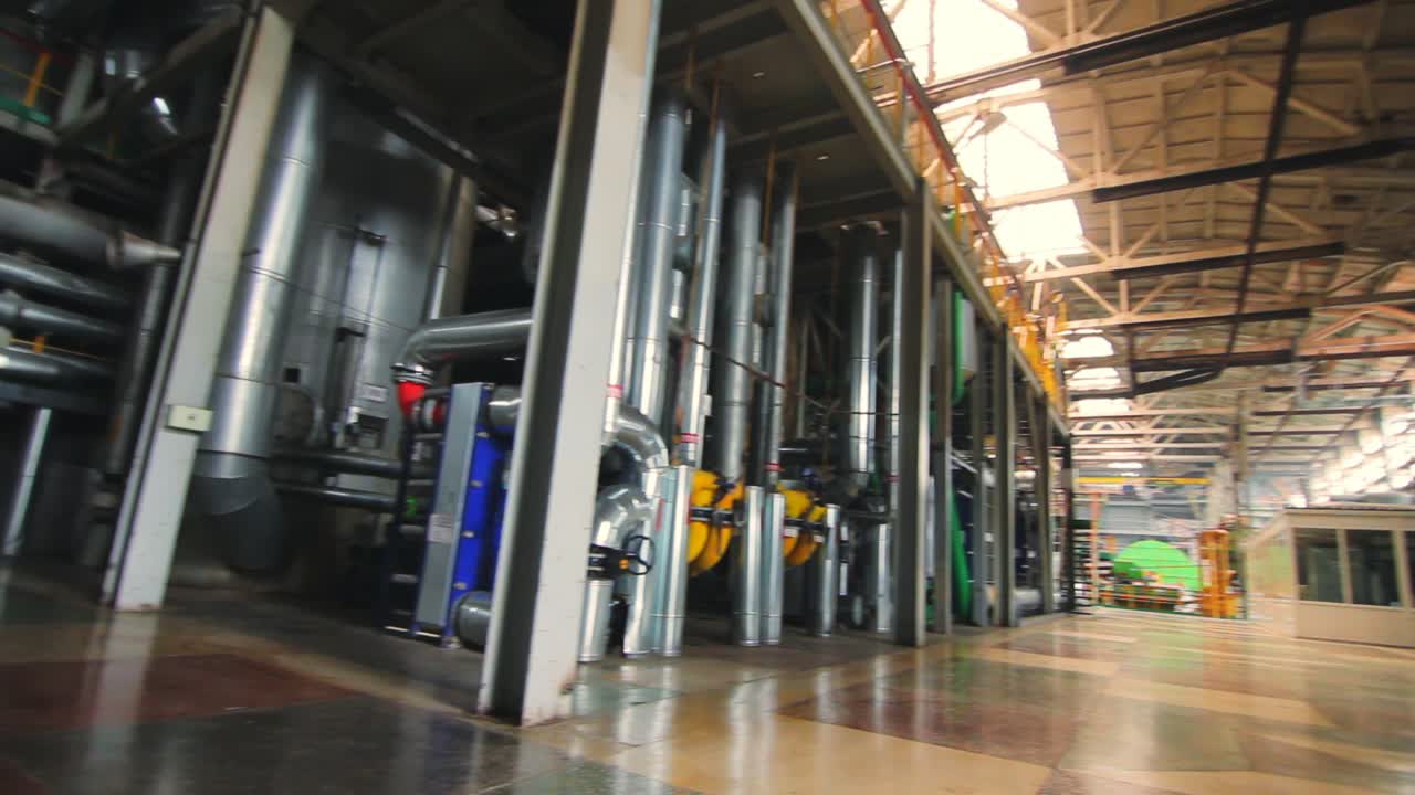 interior de fábrica industrial. fundo de fábrica industrial. interior de fábrica