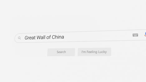 searching for great wall of china on internet browser