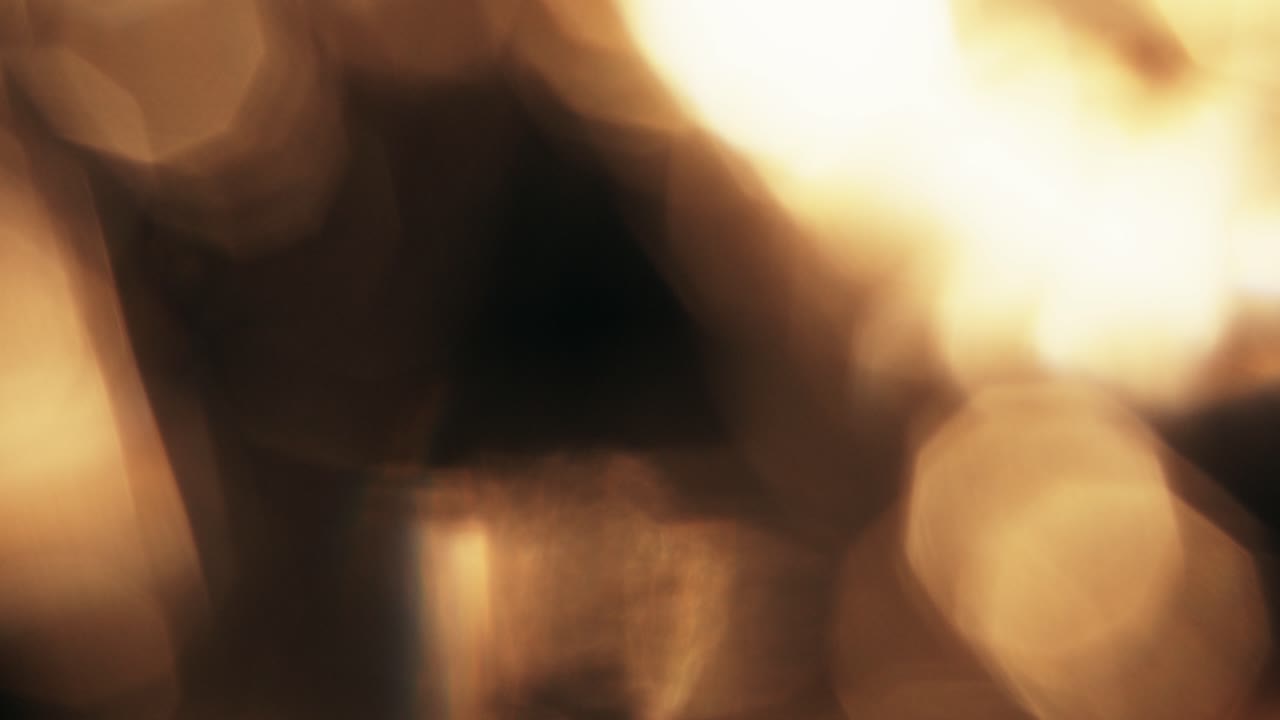 Warm Golden Bokeh Light Leaks Transition