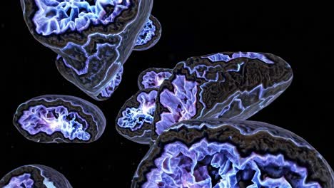 glowing agate slices