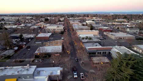 aerial over turlock california in 4k