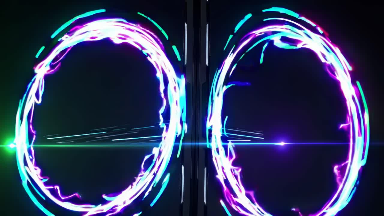 Glowing Neon Rings