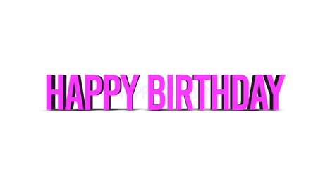 texto de feliz cumpleaños rodante en degradado blanco