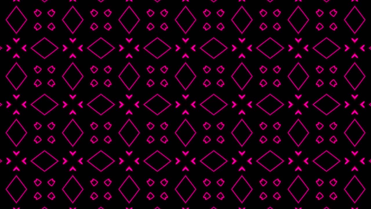 fondo de patrón sin costuras geométrico rosa abstracto. rayas abstractas bucle de caleidoscopio. rápido psicodélico colorido fondo de kaleidoscopio vj. discoteca fondo de movimiento abstracto. efecto caleidoscope