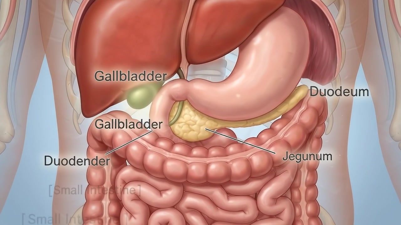 Medical Animation of Human Digestive System Anatomy