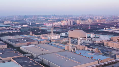 industrial factory smoke stack. petrochemical plant, oil and gas refinery. technological unit for air purification from pollution and environmental protection at an oil and gas enterprise.