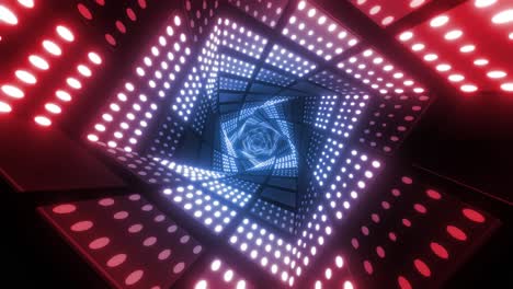abstract neon tunnel with glowing lights