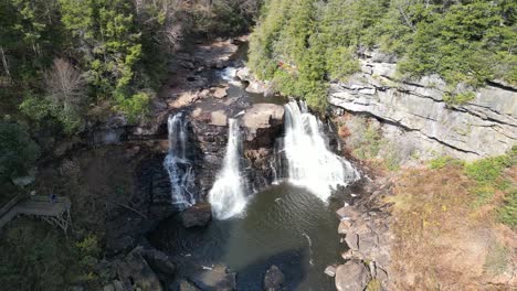 blackwater falls wv drone ascent