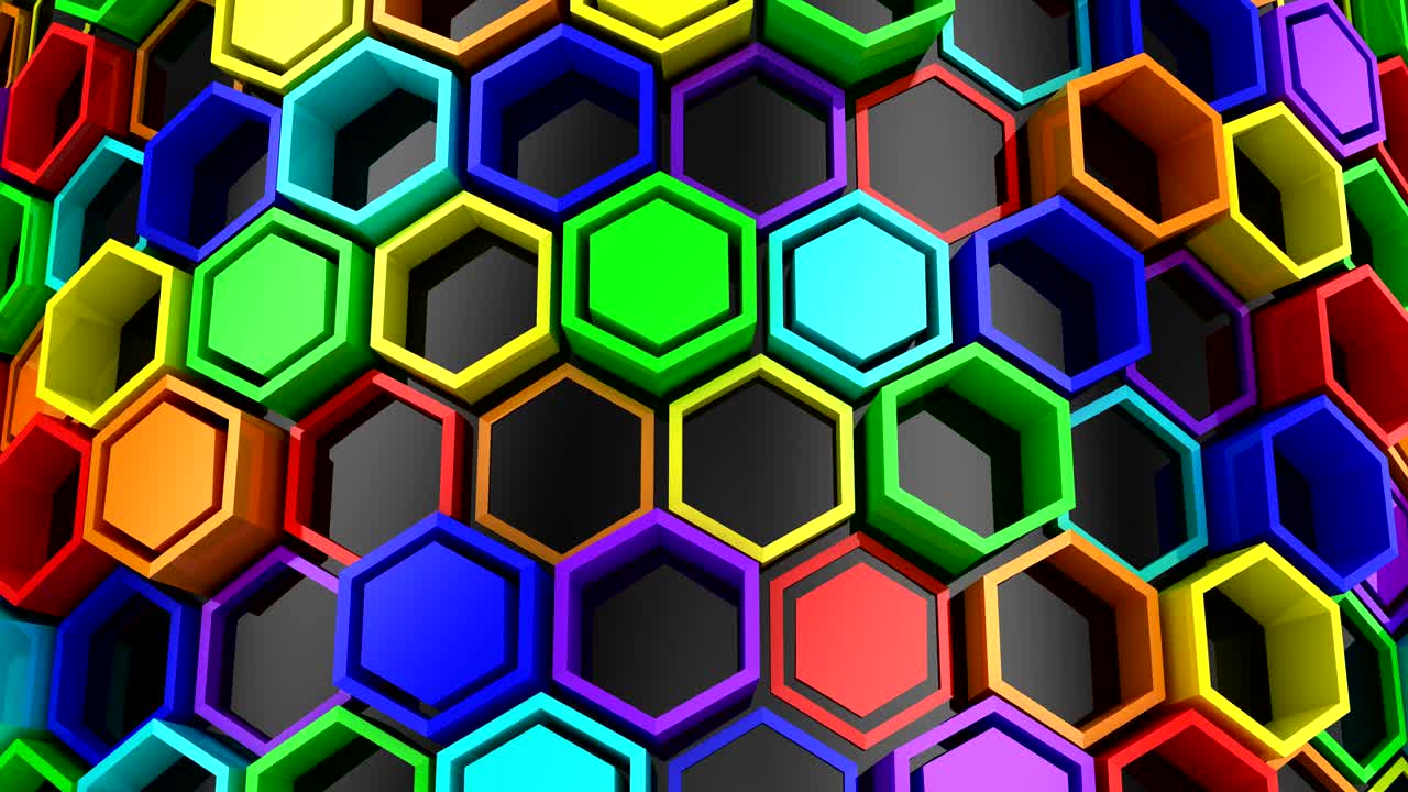 el fondo de los hexágonos