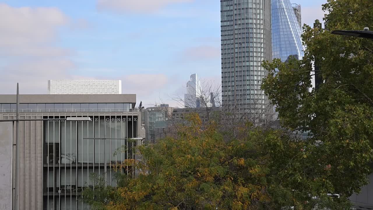 View of 22 Bishopsgate skyscraper seen from Waterloo Bridge, showcasing modern architecture within the City of London skyline