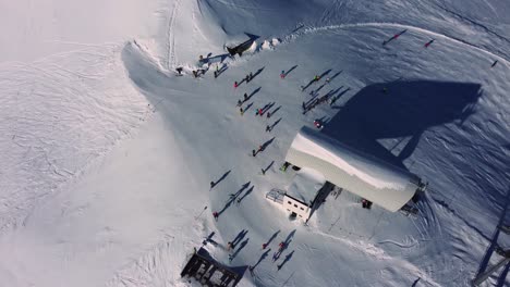 chairlift planseggbahn mountain station transporting skiers to the top