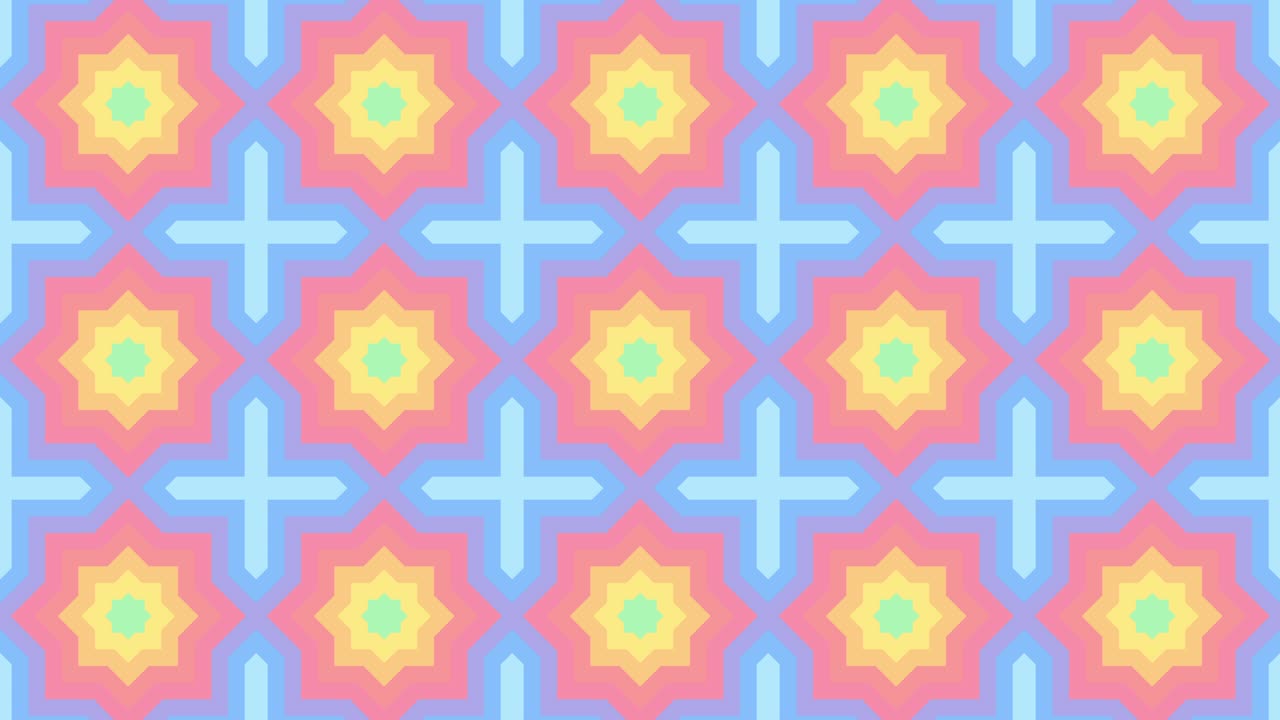 animación abstracta con mosaico geométrico de arco iris. fondo gráfico de movimiento de bucle sin costuras simple