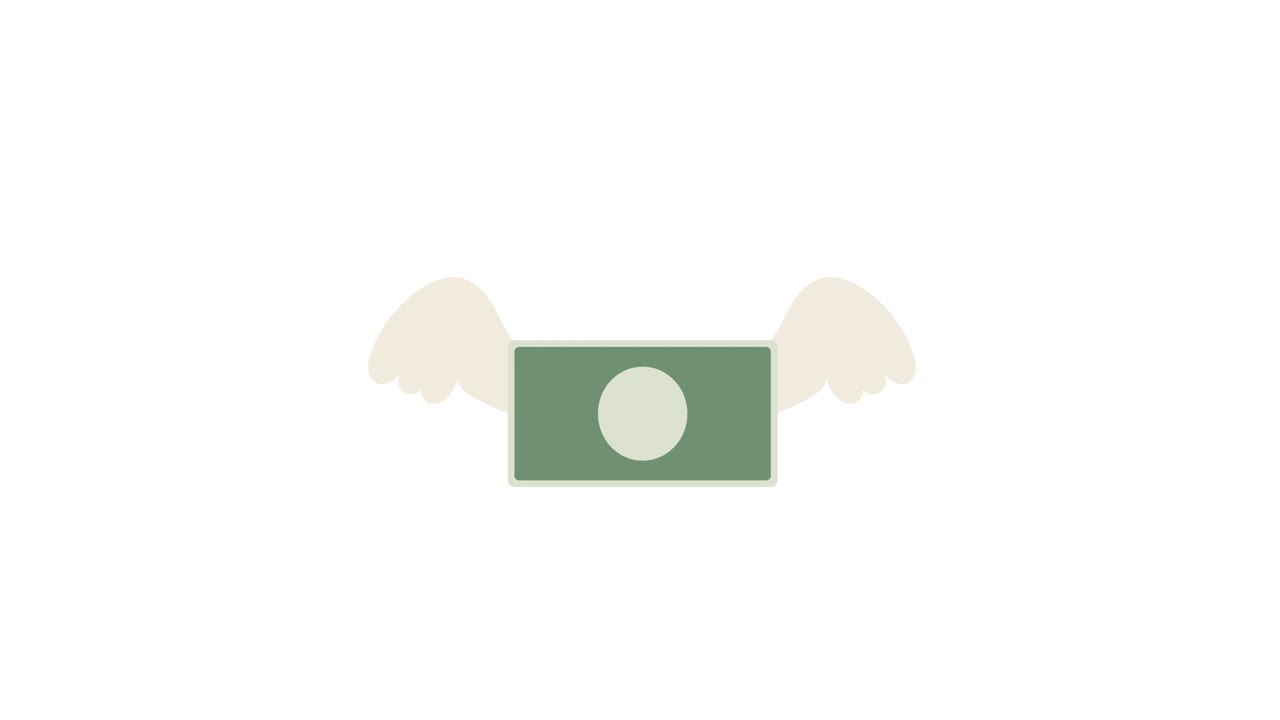 An Animation Of Money With Feathers Flying In The Air