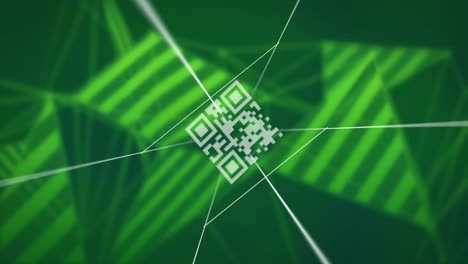 Animación-Del-Procesamiento-De-Datos-Con-Código-Qr-Sobre-Conexiones